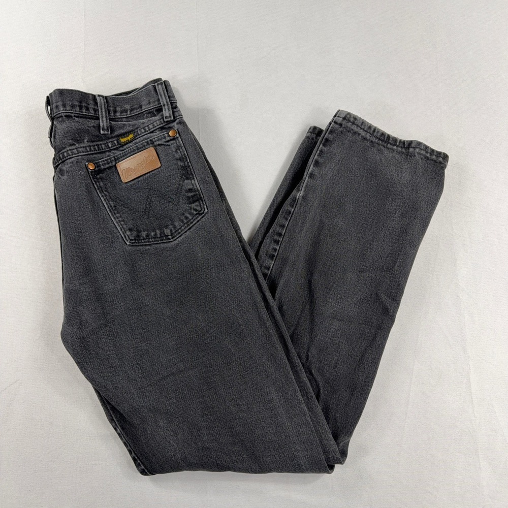 Wrangler Cowboy Cut Jeans 13MWZNK Faded Black Straight Leg Mens 34x34